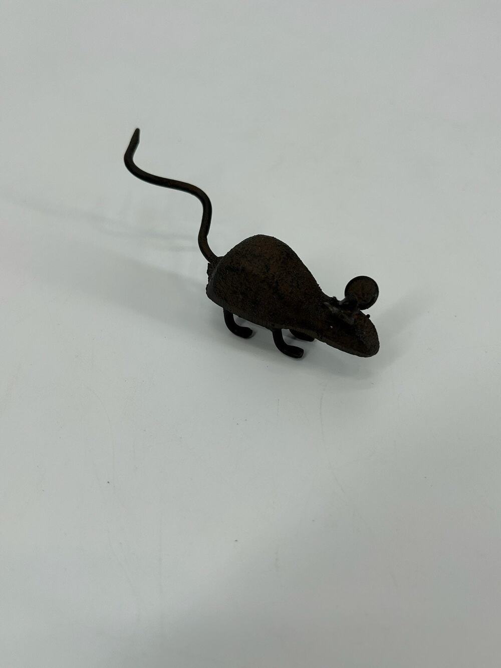 Mouse Cast Iron Metal Figure Paperweight Small Decor Farmhouse Rustic Solid